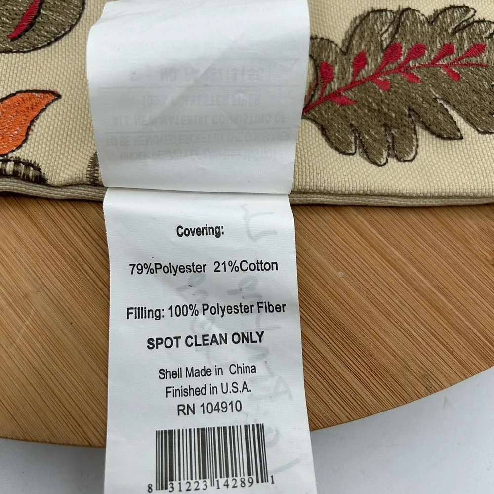 Tossed Pillow Case Floral Fall Colors  22x15‎ Woven Material